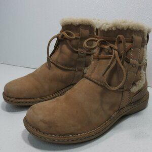 UGG Boots La Jolla Ankle Bootie Beige Leather Comfort SN 1617 Women's 8